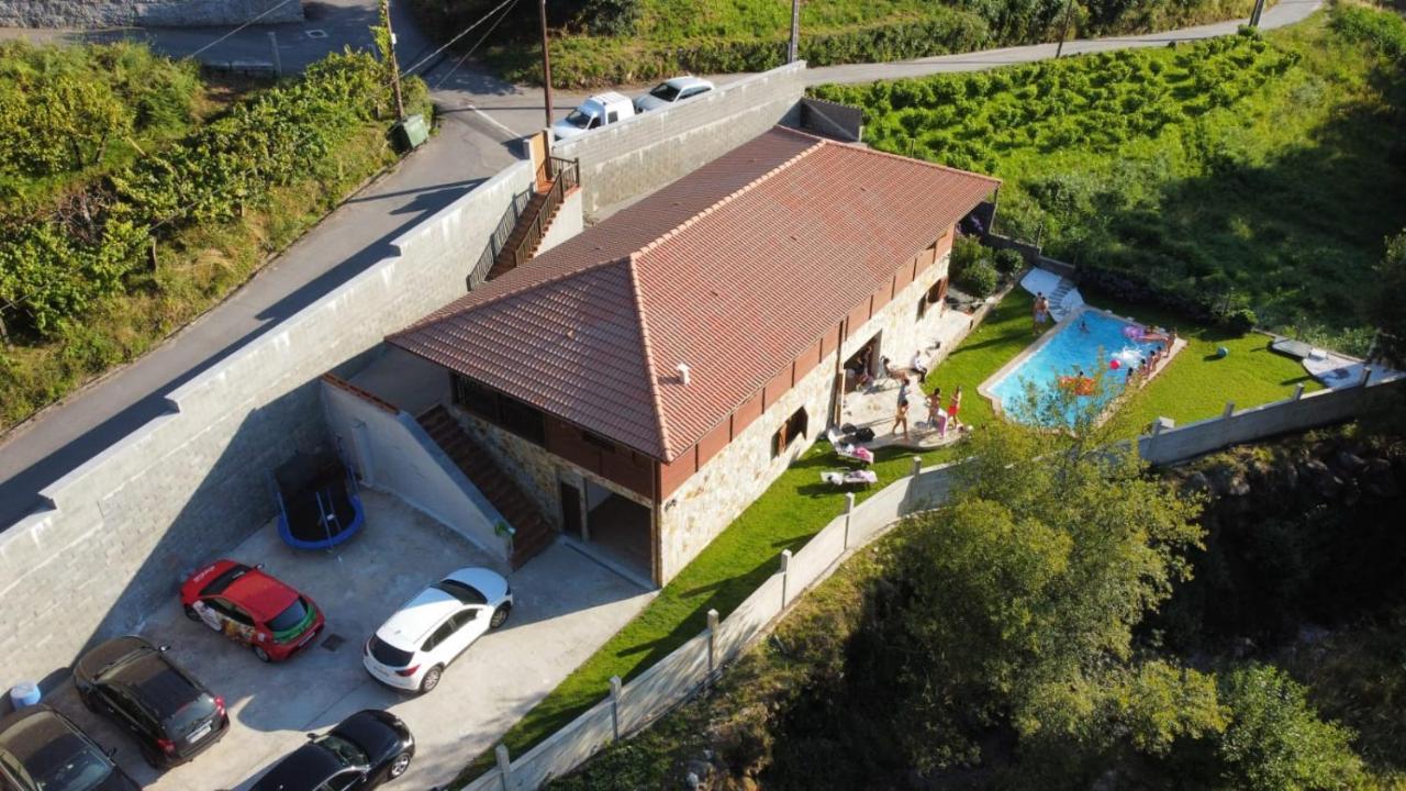Casa De Madera Con Piscina Privada Villa Pontevedra Kültér fotó